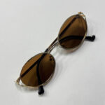 عینک دودی miu miu بیضی فلزی