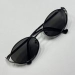 عینک دودی miu miu بیضی فلزی