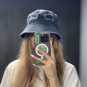 کلاه باکت جین آبی
