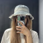 کلاه باکت جین آبی روشن زاپ دار