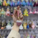 جاکلیدی نگینی قلب دو رنگ