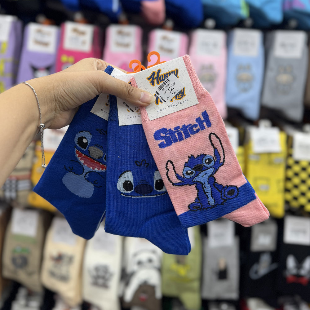 جوراب-استیچج جوراب ساقدار هپی مپی طرح استیج - Image 1