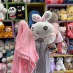 عروسک پتو بالشتی خرگوش لباس راه راه - Image 2