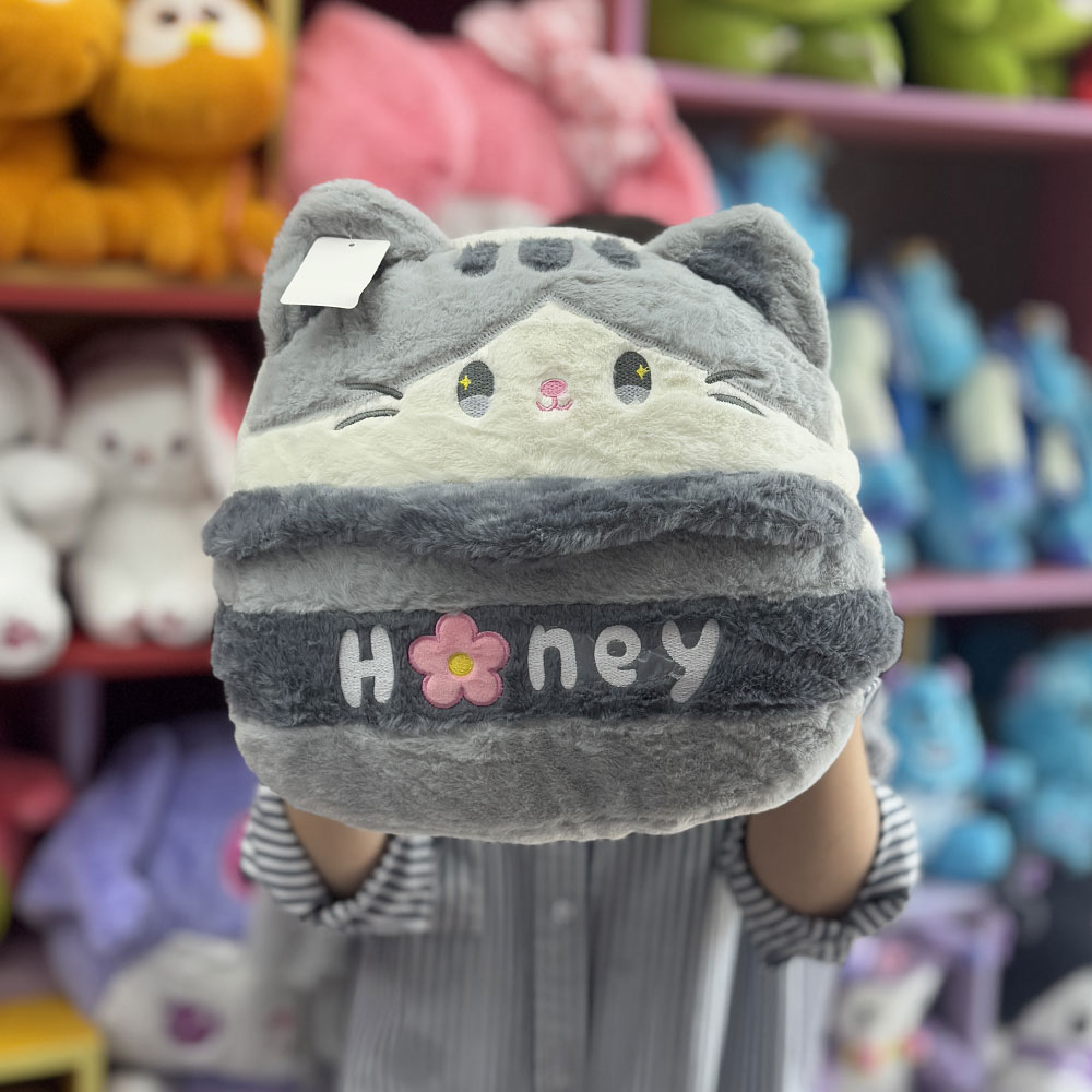 پتو-گربه عروسک پتو بالشتی طرح گربه - Image 1