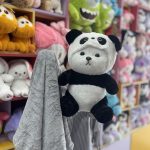 عروسک پتو بالشتی خرس لباس پاندا - Image 2