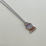 گردنبند فلزی لبوبو نشسته - Image 2