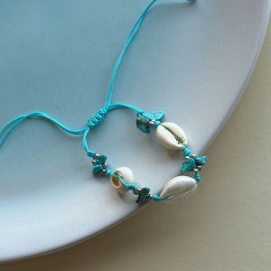 دستبند صدف و سنگ