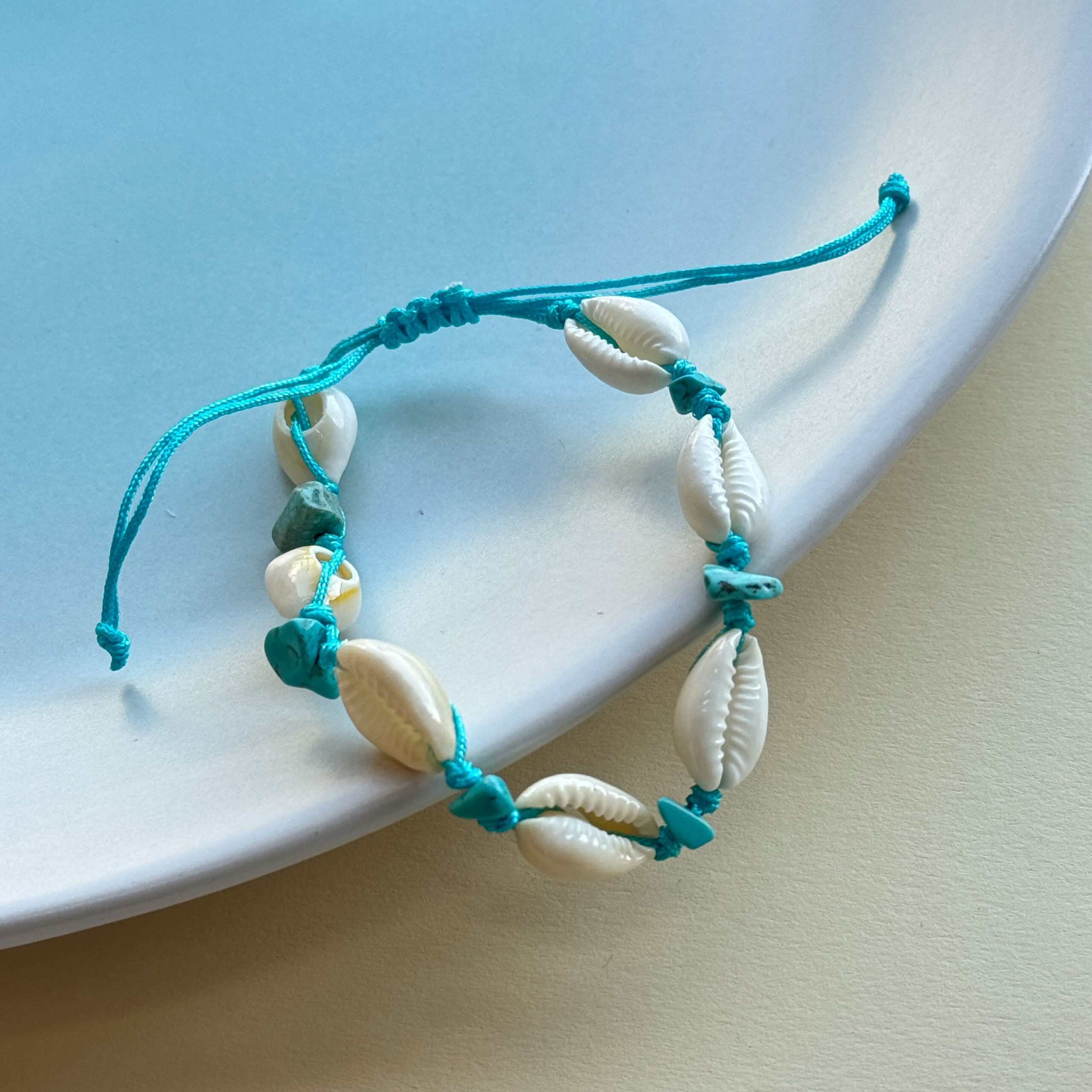 دستبند صدف و سنگ ابی دستبند صدف و سنگ ابی