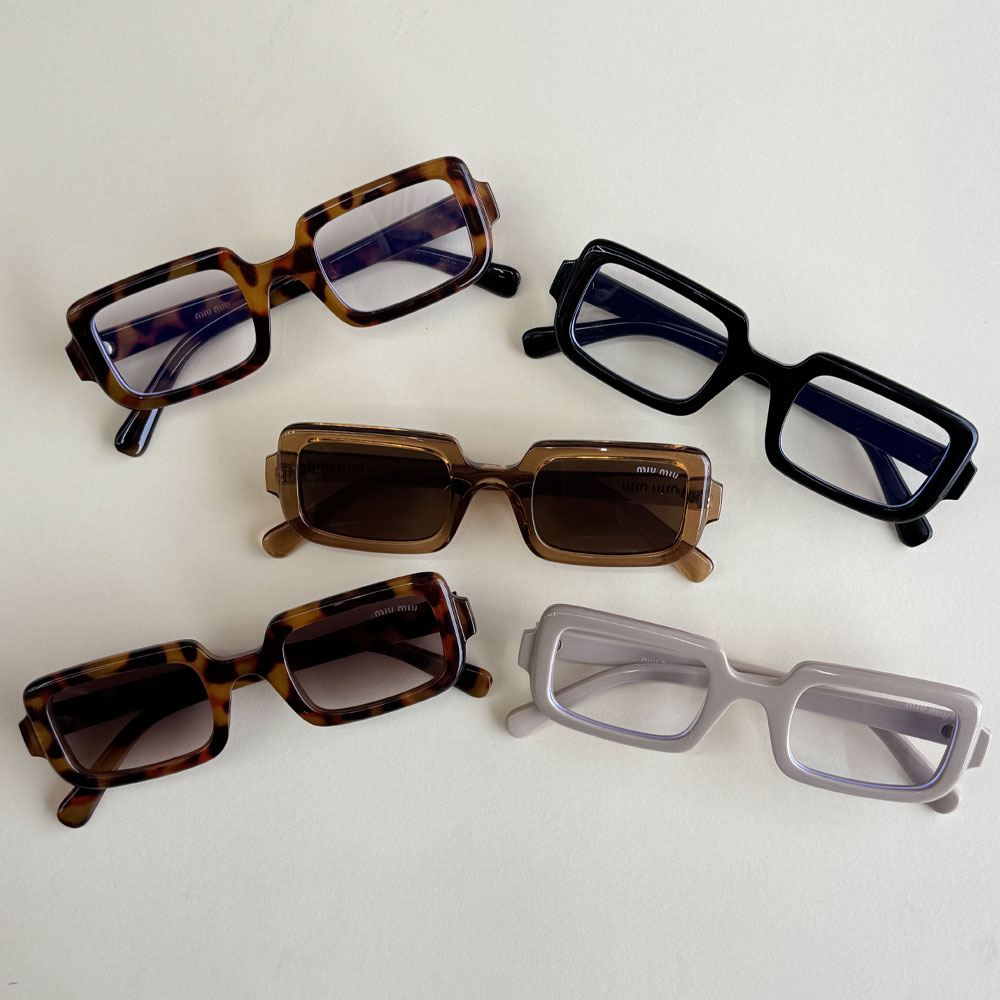 عینک-میو-مستطیل عینک دودی miu miu مستطیلی - Image 1