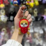 آویز بافت گربه توت فرنگی