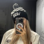 کلاه بافت پوم دار برند - Image 9