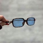 عینک دودی MIU MIU دسته طلایی - Image 3